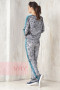 Спортивный костюм "Фемина" 3350 (Серый/малахит)